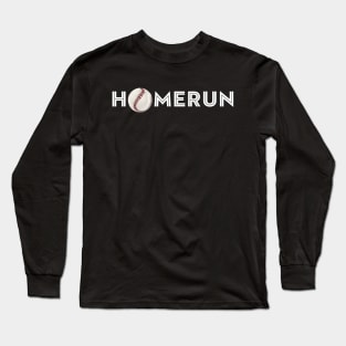 Homerun White Letters Long Sleeve T-Shirt